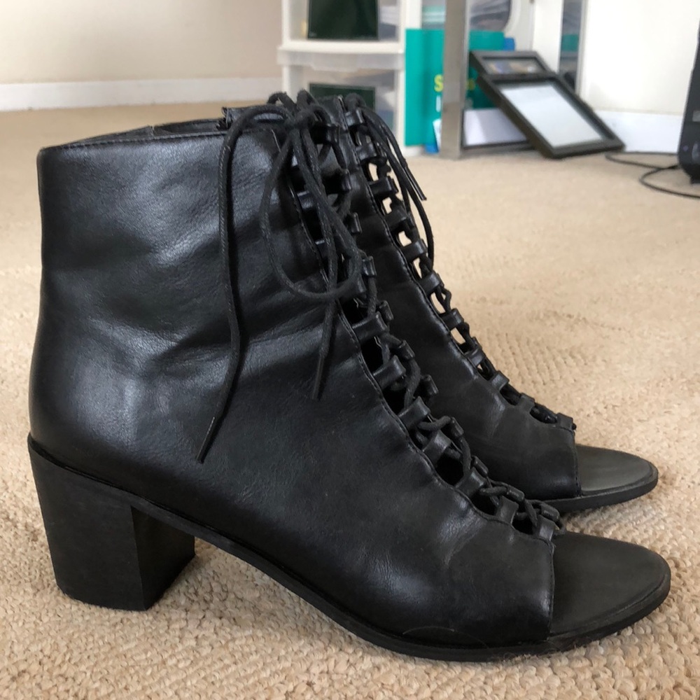 Lace up booties